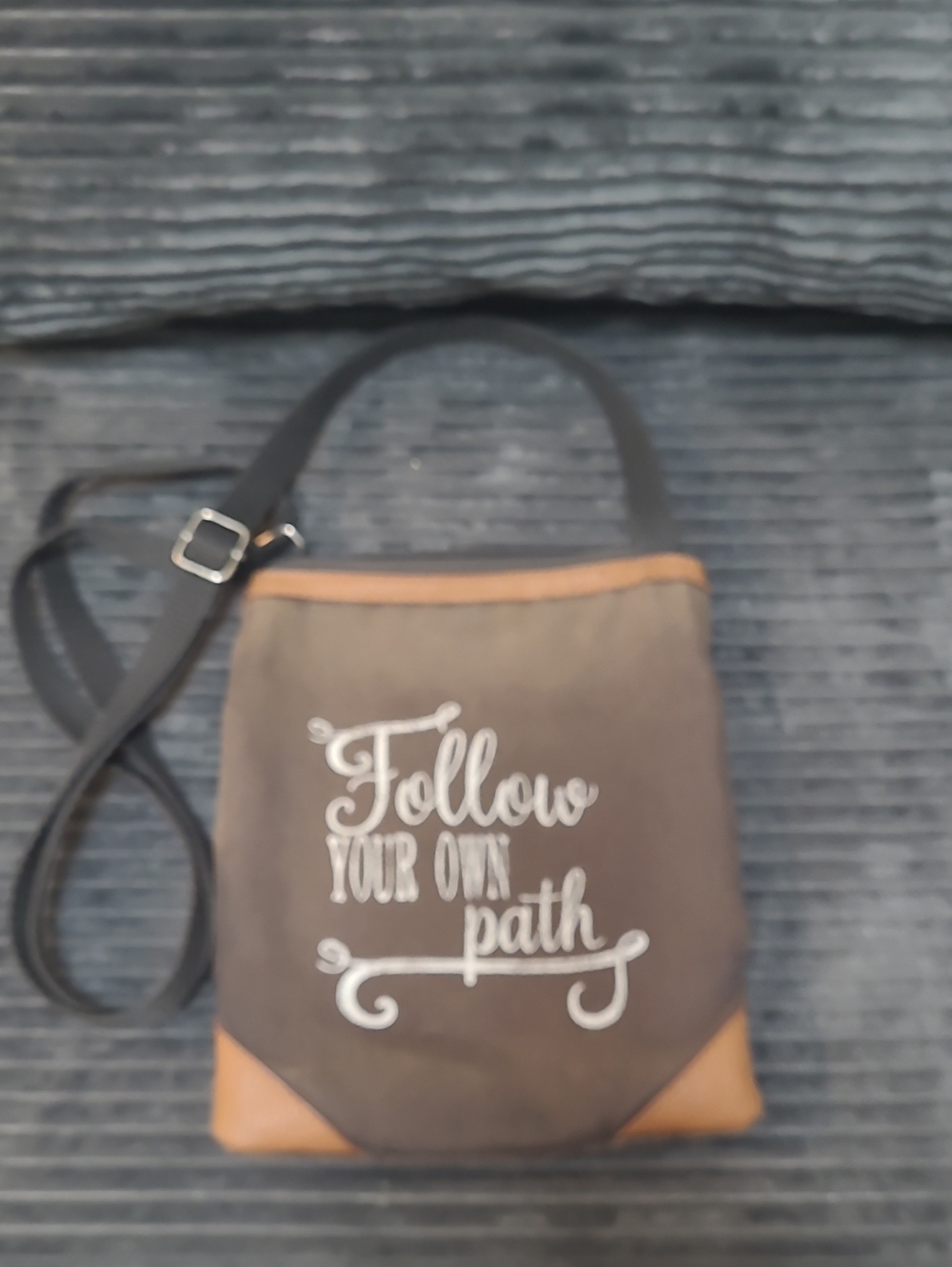 Follow Your Own Path Brown Crossbody Bag
